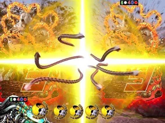ぱちんこCR真･北斗無双のリーチ図柄アクション