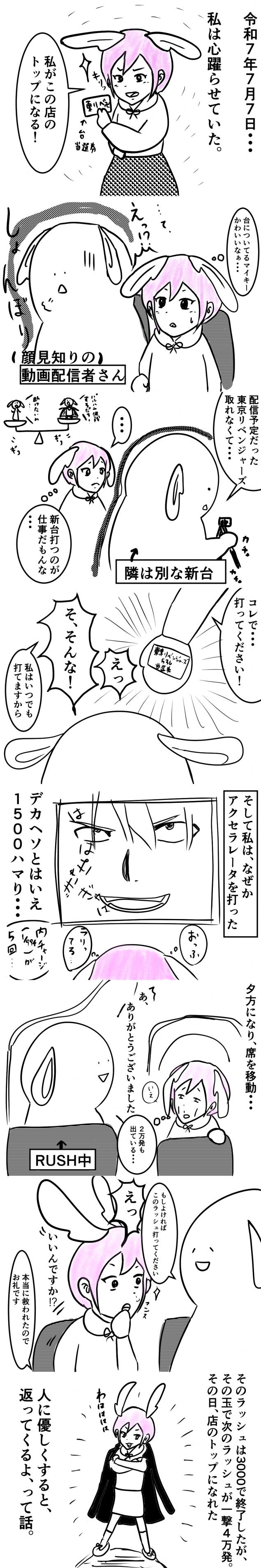 【実践漫画】私の７７７記念日｜この一打で、ラビトは生きる。