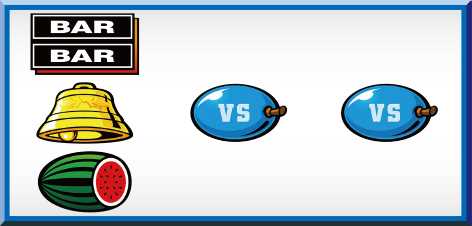 バーサス スロットの上段にBAR停止でJAC INハズシ