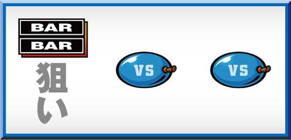 バーサス スロットのリールは枠上～上段にBAR狙い