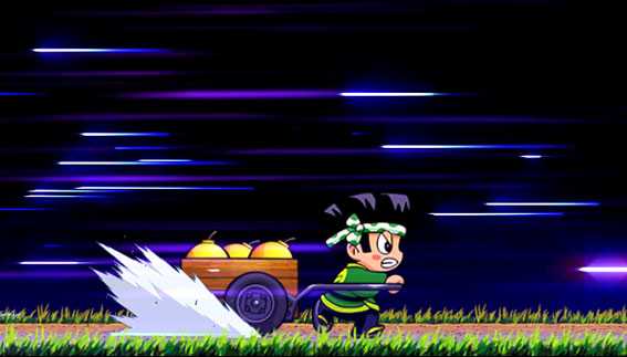 ドンちゃん2のリヤカーダッシュ予兆