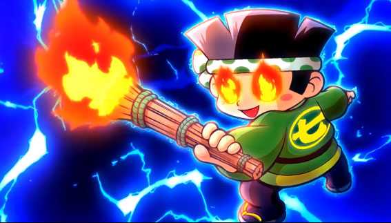 ドンちゃん2の緑ドン・たいまつ