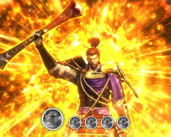 戦国BASARA(バサラ) パチンコ新台の足利義輝金背景