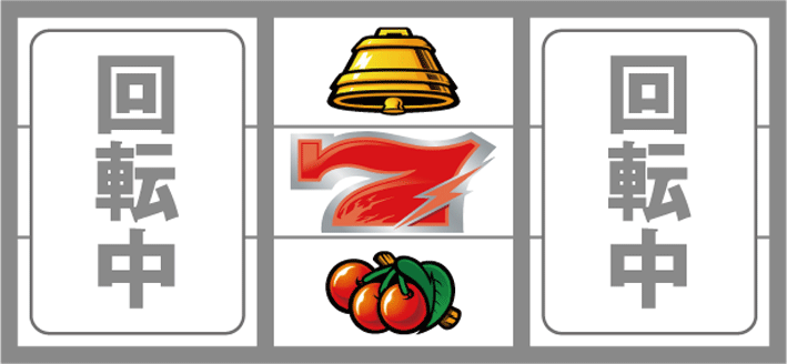 サンダーVライトニング スロット新台のリーチ目 中段7