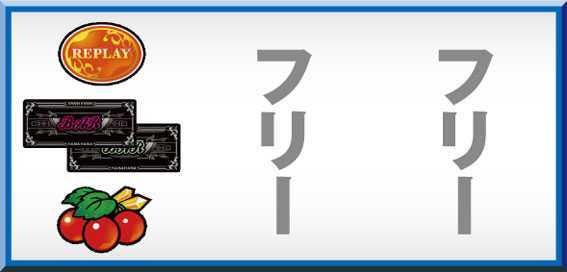 グレートキングハナハナ 打ち方参考画像(BAR下段停止時、中右リールフリー打ち)