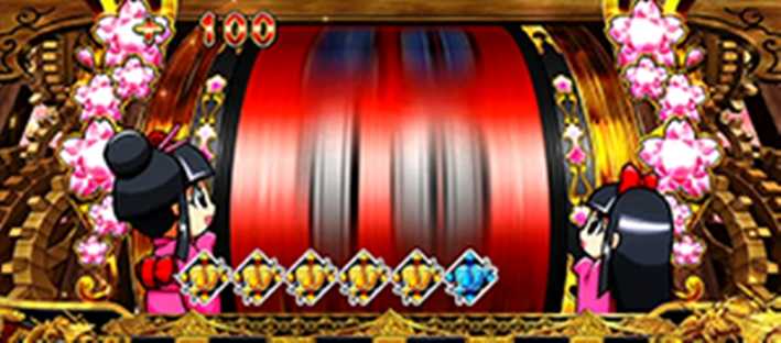 吉宗3 千両スロット中 赤リール発生画面