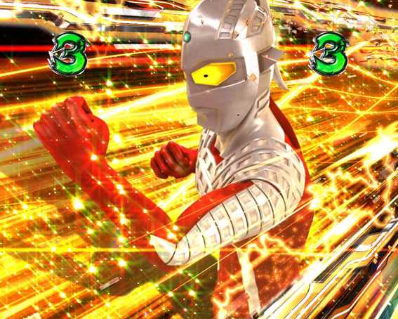 ぱちんこ ウルトラセブン 超乱舞　リーチ中金カットイン
