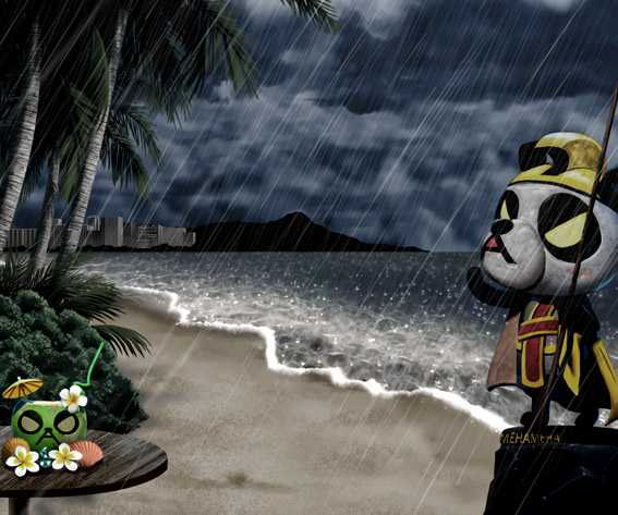 安心ぱちんこキレパンダ 雨背景