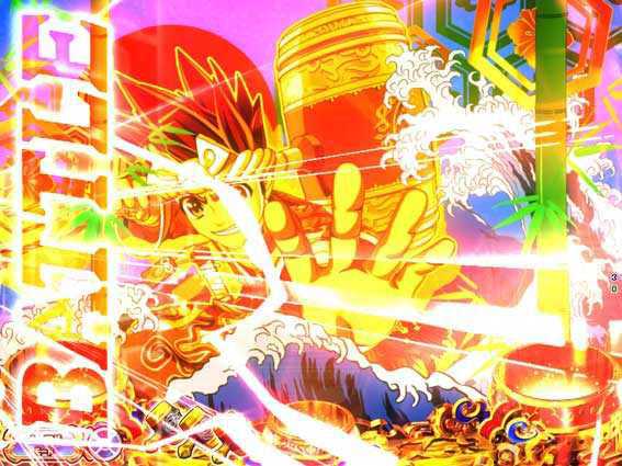 大工の源さん超韋駄天LIGHT 入賞時枠Vフラッシュ予告
