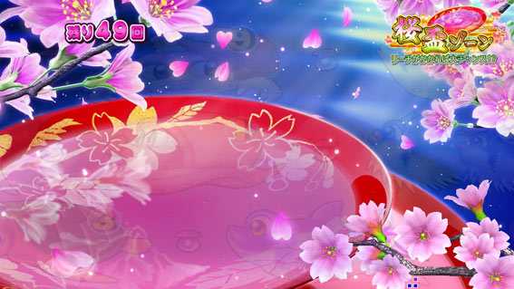 スーパー海物語IN沖縄5 桜バージョン 桜盃ゾーン