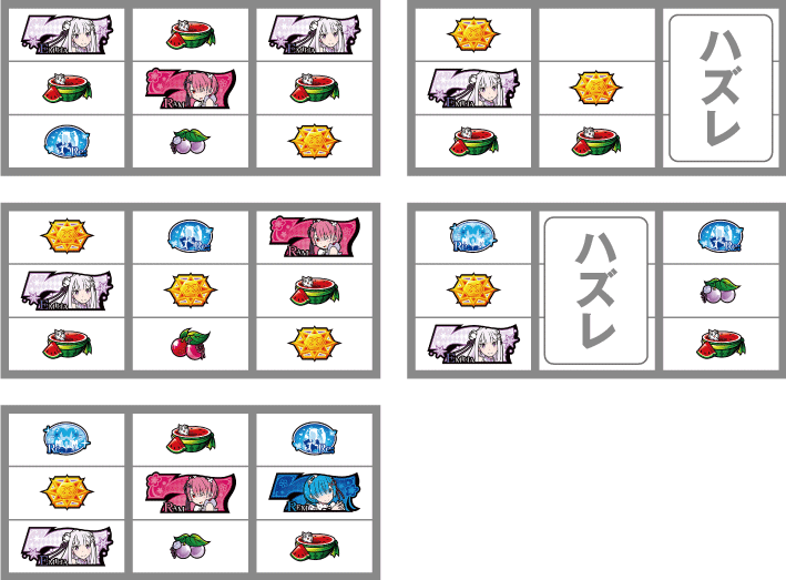 ReゼロA　白7狙い時のリーチ目