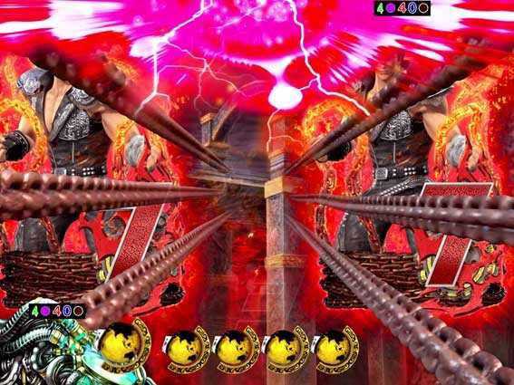 P真北斗無双 リーチ時ロゴ振動予告