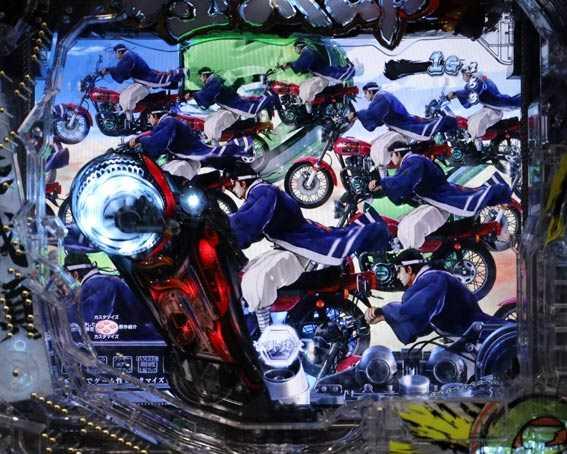 Pサラリーマン金太郎 バイク群予告