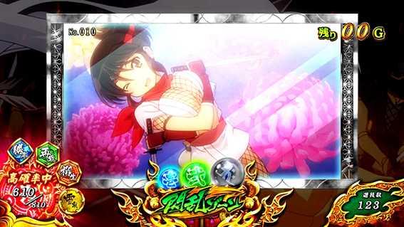 閃乱カグラバーストの閃乱ゾーン1枚絵設定2以上銀枠