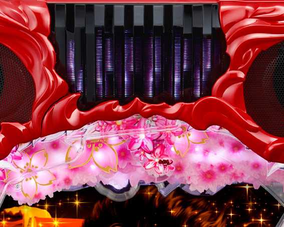 真花の慶次3黄金一閃 枠上部フラッシュ