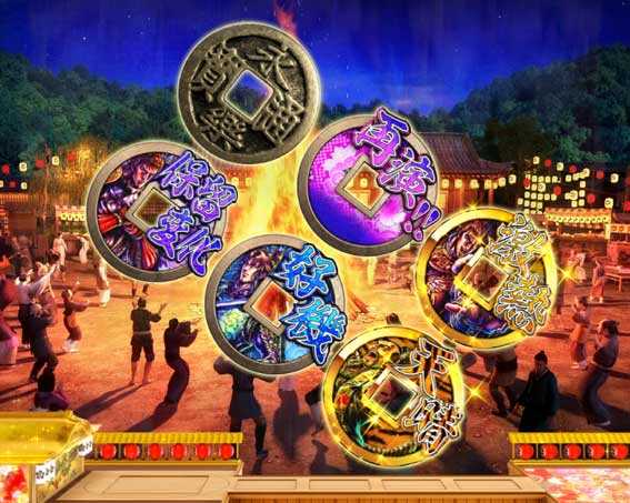 e花の慶次 黄金の一撃 六文銭演出