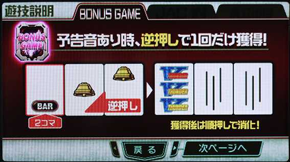 サンダーのBIG中の打ち方