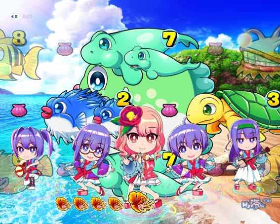 スーパー海物語IN沖縄6 Withえなこ　ミニキャラステップアップ予告